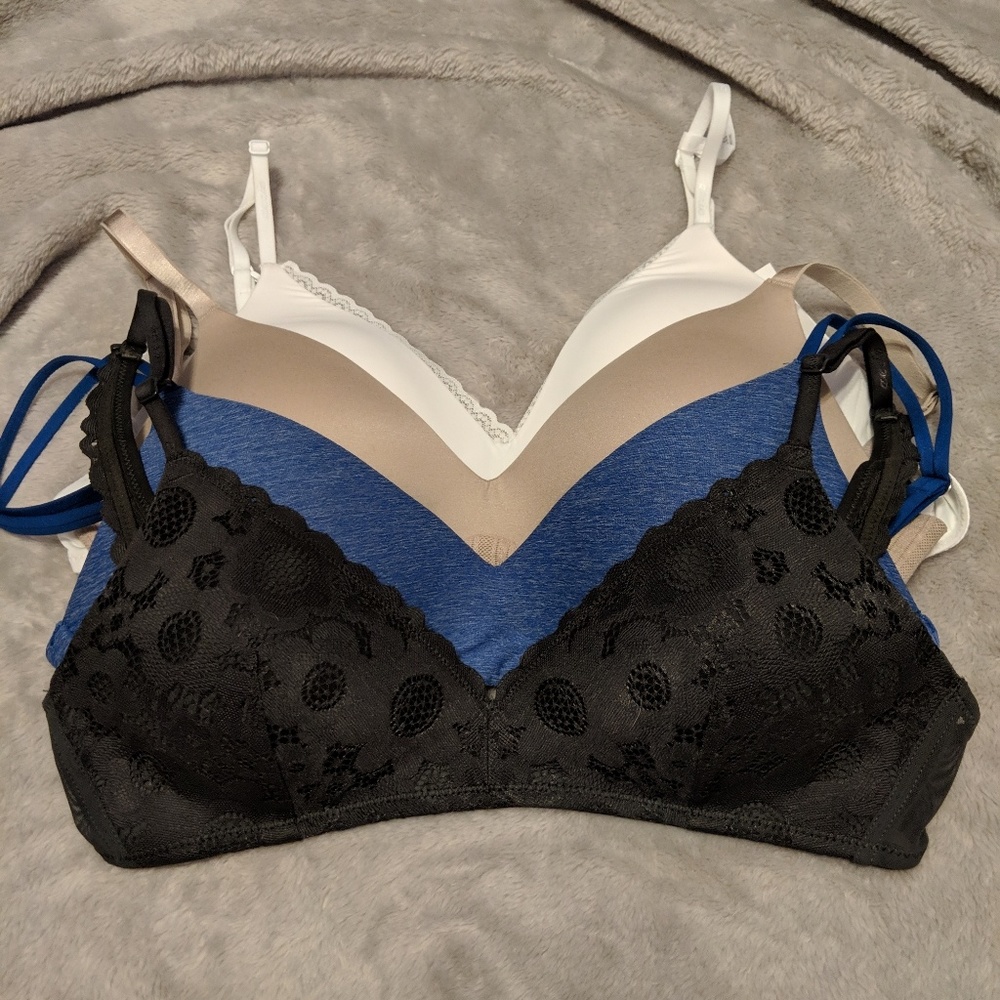 Aerie Gray Wireless Lightly Lined Bra